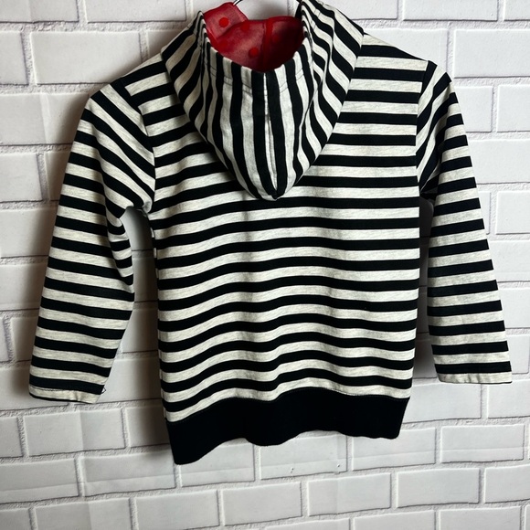 Disney Black and White Striped Kids Hoodie with Minnie Mouse - Picture 7 of 11